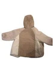 Vorschaubild 2 von Kinder Fleecejacke Kapuze Gr. 98 Beige Teddy Outdoor
