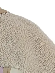 Vorschaubild 3 von Kinder Fleecejacke Kapuze Gr. 98 Beige Teddy Outdoor