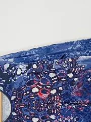 Vorschaubild 4 von Damen Shirt 3/4-Arm Gr. 46 Blau Abstrakt Muster Viskose