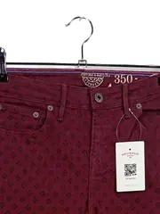 Vorschaubild 2 von Damen Skinny Jeans W27/L32 Bordeaux Rot Gepunktet