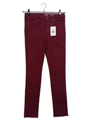 Vorschaubild 1 von Damen Skinny Jeans W27/L32 Bordeaux Rot Gepunktet