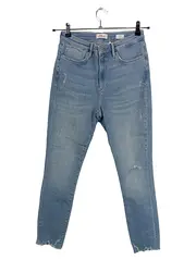 Vorschaubild 1 von Skinny High Rise Jeans Damen Gr. 36 Blau Destroyed Look