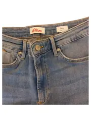 Vorschaubild 2 von Skinny High Rise Jeans Damen Gr. 36 Blau Destroyed Look