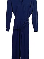 Vorschaubild 3 von Jumpsuit Damen Elegant Business Blau Raffungen Gr. 36 S