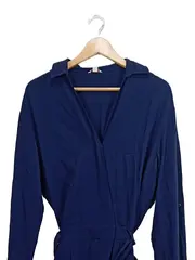 Vorschaubild 2 von Jumpsuit Damen Elegant Business Blau Raffungen Gr. 36 S