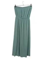 Vorschaubild 1 von edc Damen Sommerkleid Maxikleid Freizeit Raffungen Türkis Gr. 38 M