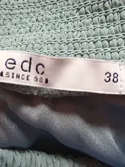 Vorschaubild 3 von edc Damen Sommerkleid Maxikleid Freizeit Raffungen Türkis Gr. 38 M