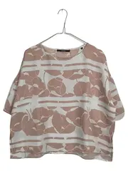 Vorschaubild 1 von Damen Bluse Gr. 36/S Rosa Blumenmuster Oversize Kurzarm