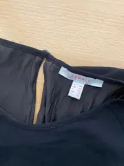 Vorschaubild 8 von Jeanskleid Damen Elegant Minikleid Raffungen Schwarz Gr. 38 M