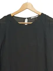 Vorschaubild 2 von Jeanskleid Damen Elegant Minikleid Raffungen Schwarz Gr. 38 M