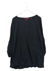 Vorschaubild 1 von Damen Pullover 3/4 Arm Viskose Raffungen Schwarz Gr. 46