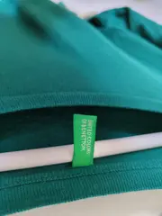 Vorschaubild 3 von Benetton Langarmshirt Damen Baumwolle Freizeit Grün Gr. 38 M