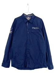 Vorschaubild 1 von Herren Freizeithemd Blau Gr. XL Langarm Baumwolle Casual