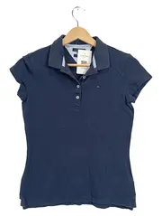 Vorschaubild 1 von Poloshirt Damen Gr. 34 XS Blau Baumwolle Stretch Logo Casual