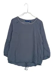 Vorschaubild 1 von Damen Bluse Gr. 36/S Grau Viskose Langarm Casual