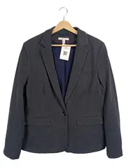 Vorschaubild 1 von Blazer Damen Sakko Kariert Business Grau Gr. 44 Polyester