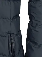 Vorschaubild 5 von Damen Steppjacke Wintermantel Kapuze Fellkragen Gr. M Schwarz