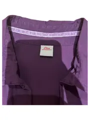 Vorschaubild 3 von Damen Hemdbluse Gr. 34 XS Lila Langarm Slim Business