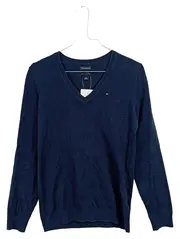 Vorschaubild 1 von Herren Pullover V-Ausschnitt Pima Cotton Blau Gr. S
