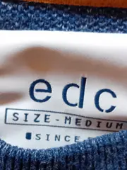 Vorschaubild 6 von EDC Pullover Herren Gr. 38/M Blau Casual Baumwolle Langarm