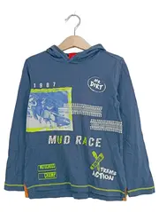 Vorschaubild 1 von Jungen Langarmshirt Kapuze Mud Race Motocross Gr. 116/122 Blau