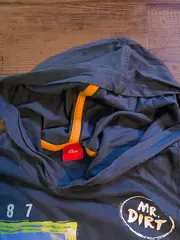 Vorschaubild 5 von Jungen Langarmshirt Kapuze Mud Race Motocross Gr. 116/122 Blau