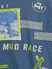 Vorschaubild 2 von Jungen Langarmshirt Kapuze Mud Race Motocross Gr. 116/122 Blau