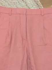 Vorschaubild 3 von Damen Shorts Rosa Leinen Viskose High-Waist Gr. XS