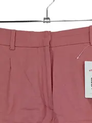 Vorschaubild 2 von Damen Shorts Rosa Leinen Viskose High-Waist Gr. XS