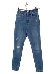 Vorschaubild 1 von Damen Jeans Slim Fit Destroyed Look Blau Gr. 28/32