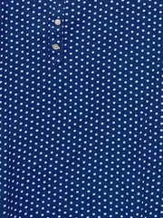 Vorschaubild 3 von Damen Top Ärmellos Baumwolle Gepunktet Blau Gr. M 38