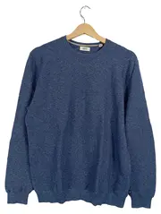 Vorschaubild 1 von Herren Pullover Gr. L Blau Baumwolle Strickpullover Rundhals