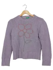 Vorschaubild 1 von Damen Pullover Blumenprint Lila Gr. S Strick