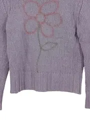 Vorschaubild 4 von Damen Pullover Blumenprint Lila Gr. S Strick