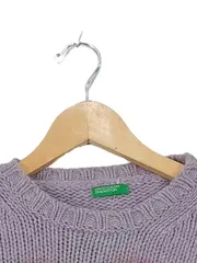 Vorschaubild 5 von Damen Pullover Blumenprint Lila Gr. S Strick