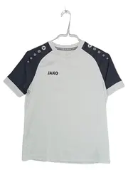 Vorschaubild 1 von Sport Shirt Kinder Gr. 140 Weiß Anthrazit Fußball Trikot