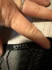 Vorschaubild 5 von Damen Top Spitze Kurzarm Schwarz Gr. XS Elegant