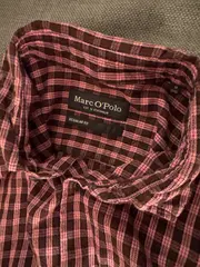 Vorschaubild 4 von Herren Freizeithemd Kariert Rosa Braun Gr. M Regular Fit