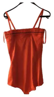 Vorschaubild 4 von Damen Badeanzug Sport Fit Dry Orange Gr. S Träger