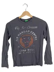 Vorschaubild 1 von Langarmshirt Panther Logo Print Grau Gr. 164