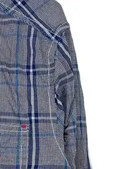 Vorschaubild 2 von Herren Freizeithemd Kariert Blau Gr. S Regular Fit Baumwolle