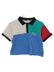 Vorschaubild 1 von x Mr Doodle Damen Polo Shirt Cropped Mehrfarbig Gr. XS