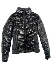 Vorschaubild 2 von Steppjacke Damen Gr. S Schwarz Glänzend Logo