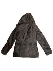 Vorschaubild 2 von Steppjacke Damen Oliv Gr. S Kapuze Fellbesatz Outdoor
