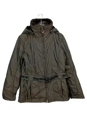 Vorschaubild 1 von Steppjacke Damen Oliv Gr. S Kapuze Fellbesatz Outdoor