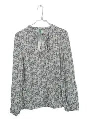 Vorschaubild 1 von Damen Bluse Baummuster Gr. XS Weiß Viskose