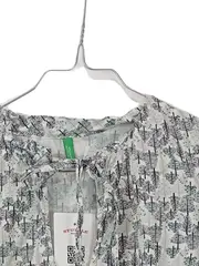 Vorschaubild 2 von Damen Bluse Baummuster Gr. XS Weiß Viskose