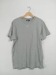 Vorschaubild 2 von Herren T-Shirt Gr. M Grau Baumwolle Meliert Logo Stickerei Sport Freizeit