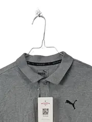 Vorschaubild 4 von Herren Poloshirt Grau Gr. 44/46 M Baumwolle Sportlich