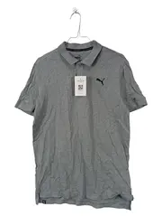 Vorschaubild 2 von Herren Poloshirt Grau Gr. 44/46 M Baumwolle Sportlich